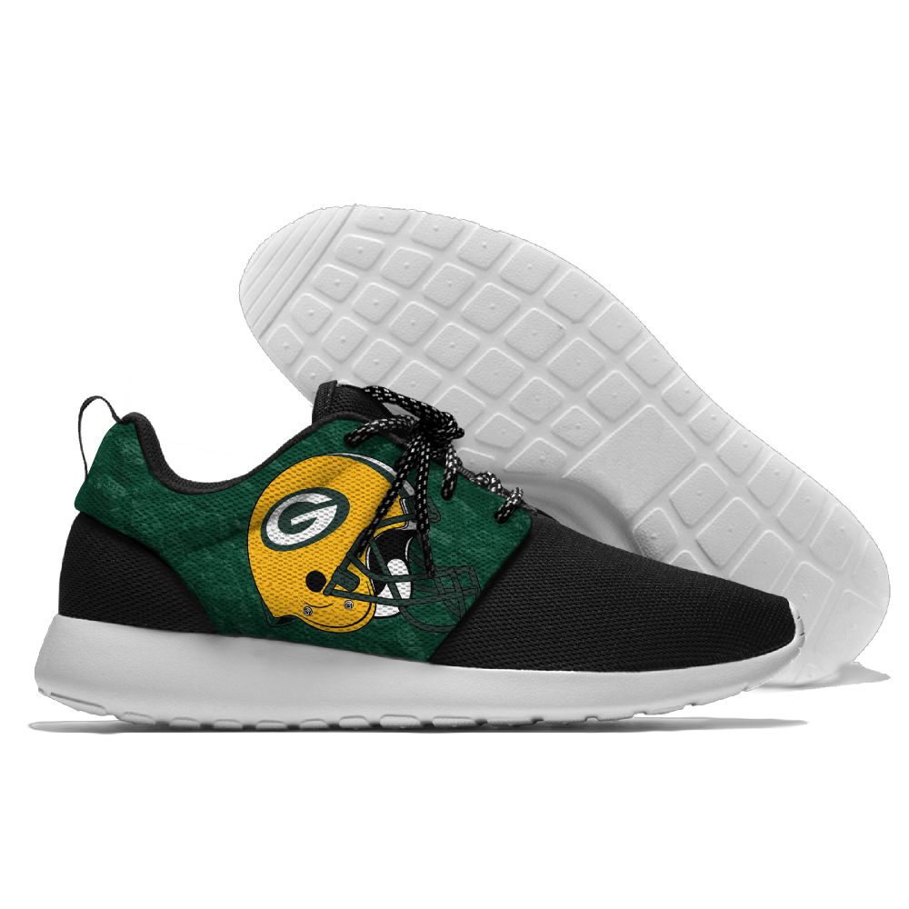 Women's NFL Green Bay Packers Roshe Style Lightweight Running Shoes 003